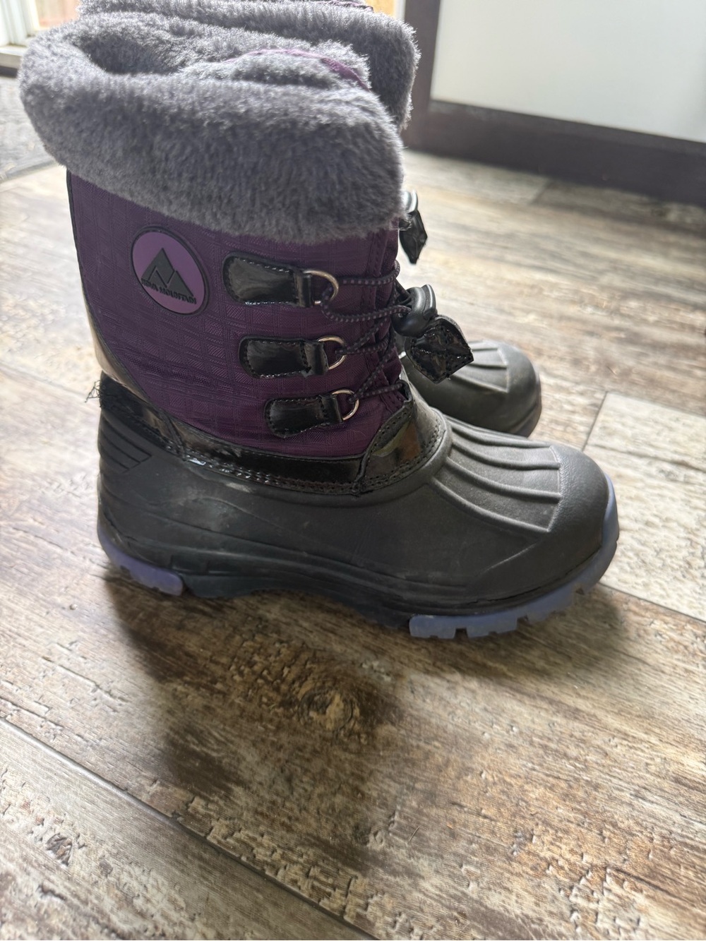 2 for $20 sale: Girls purple and black Nova Mountain Waterproof Winter Snow Boot